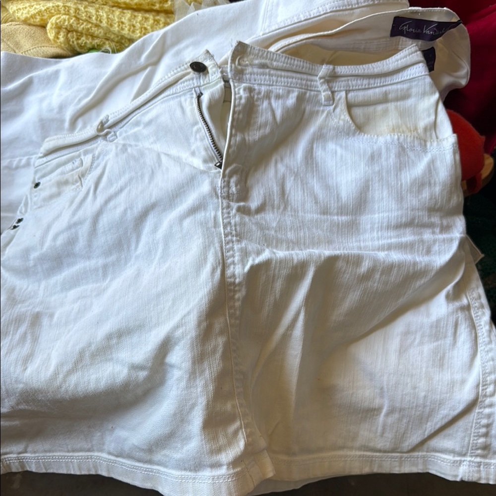 Croft & Barrow White A-Line Skirt